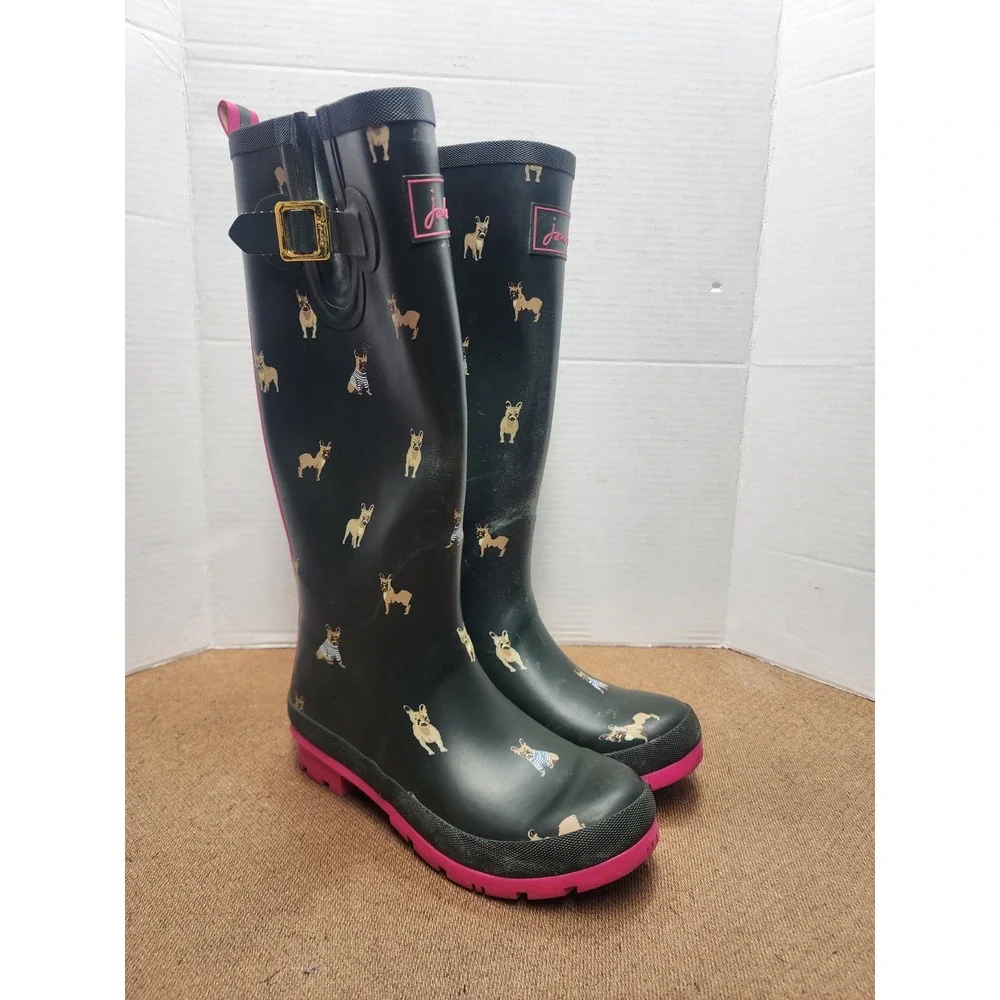 Joules Women's Welly Dog Print Rain Boots 15